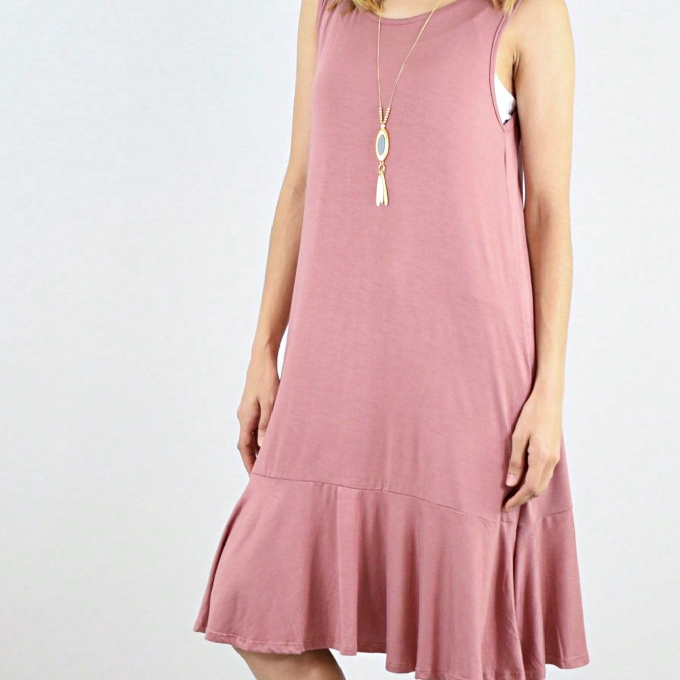 Vintage Boho Summer Fall Pink Teal Polka Dot Stripe Shift Swing Tiered Sleeveless Southern Midi Dress | Small-3 XL Plus