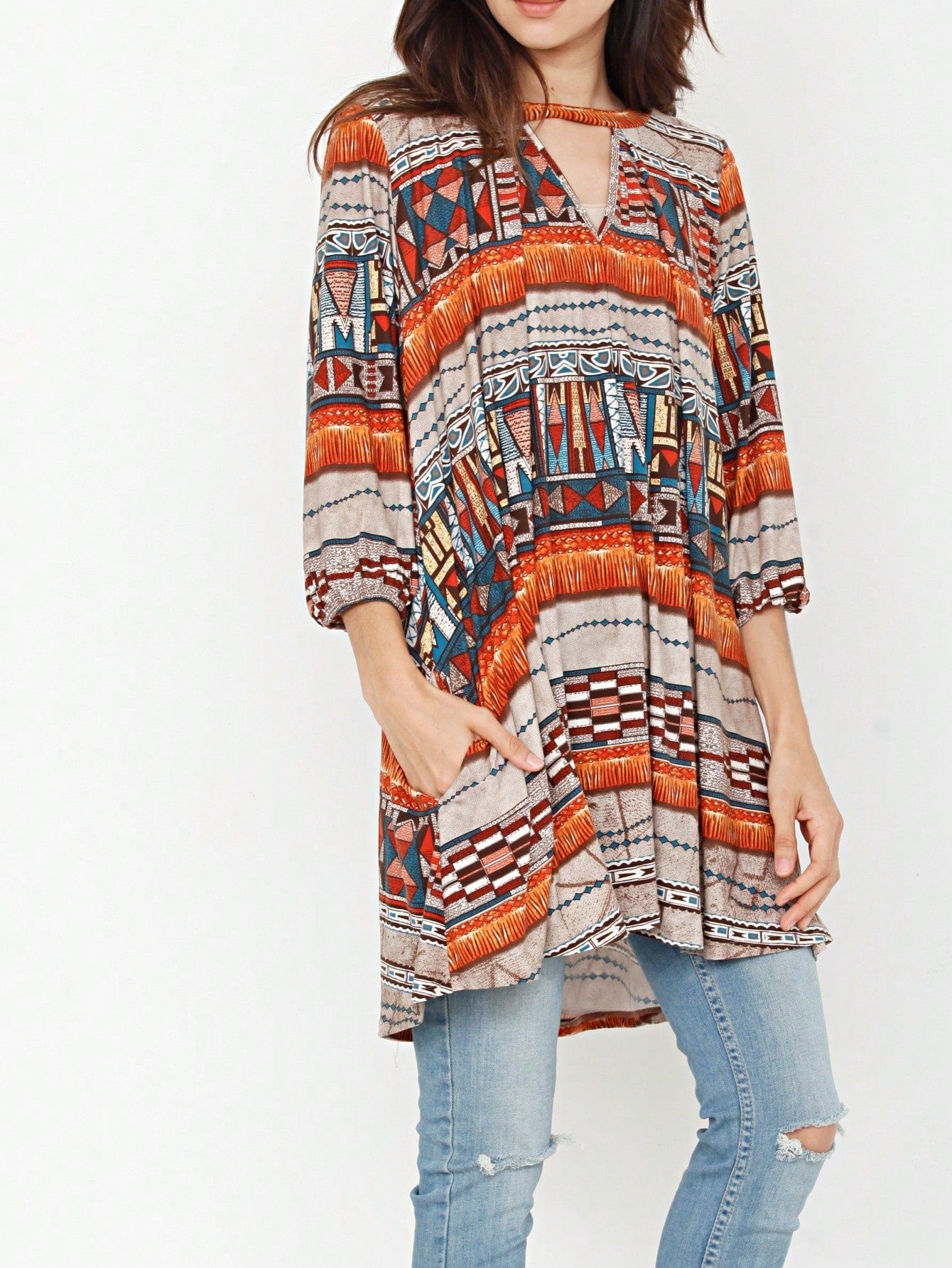 Summer Boho Retro Ditsy Floral  Notch Neck Bubble Sleeve Y2K Tiered Color Block Dress|  Small -3 XL