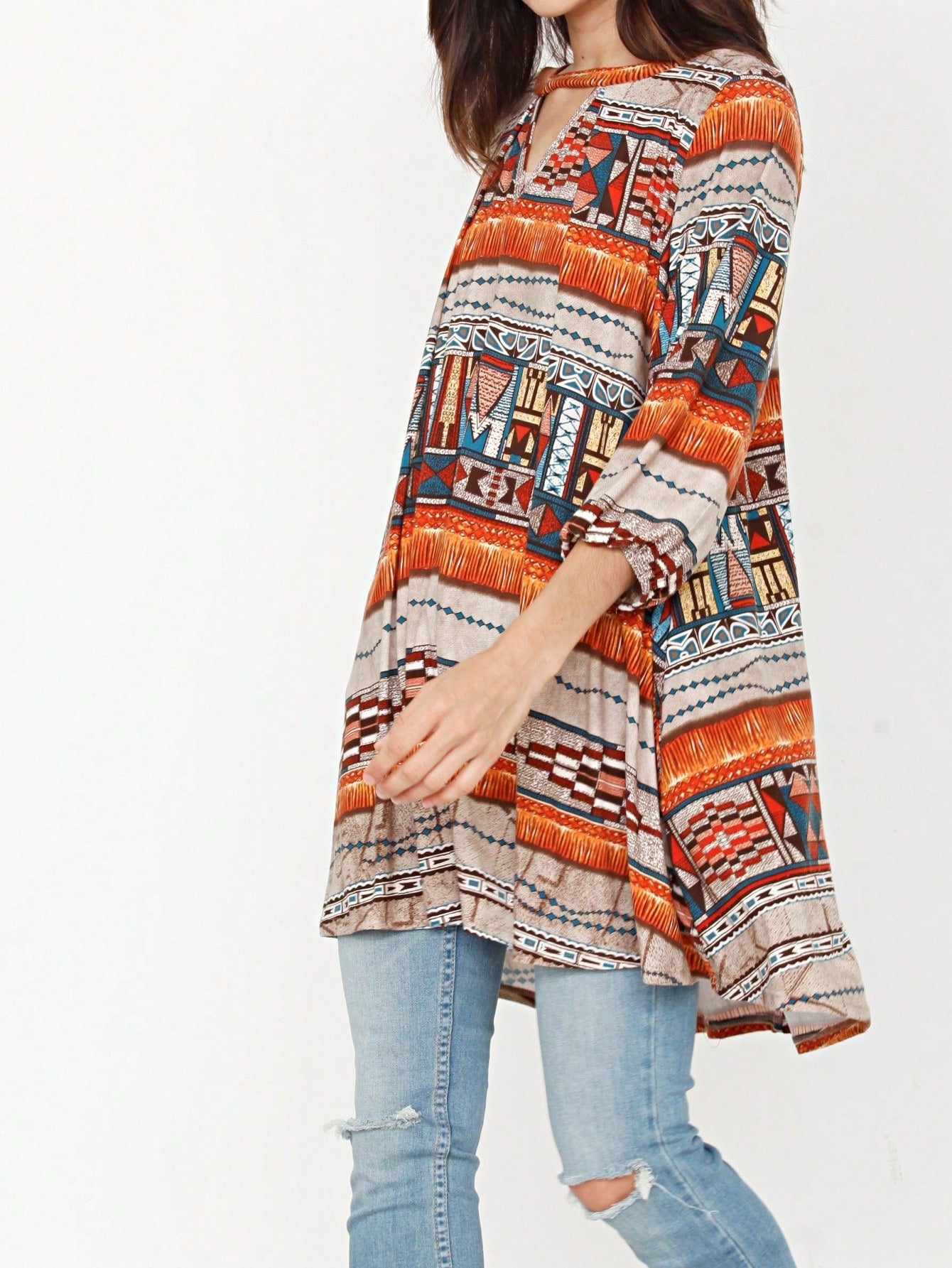 Summer Boho Retro Ditsy Floral  Notch Neck Bubble Sleeve Y2K Tiered Color Block Dress|  Small -3 XL