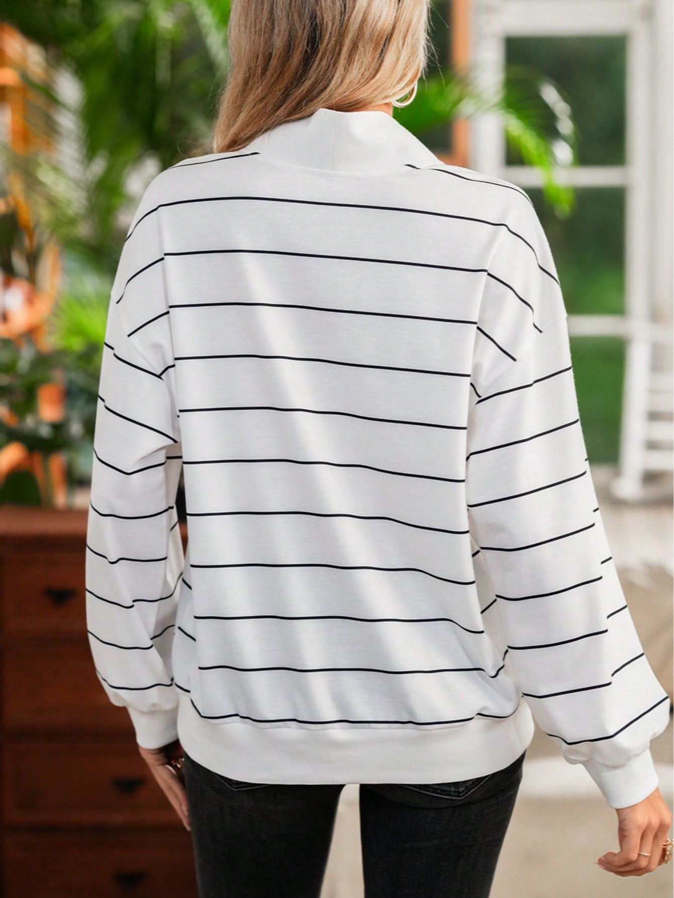 Boho Retro Cream Beige Vintage 90's Star Jean Patch Cotton Mix Long Sleeve Top Pull Over Dolman Sleeve Sweatshirt Pullover