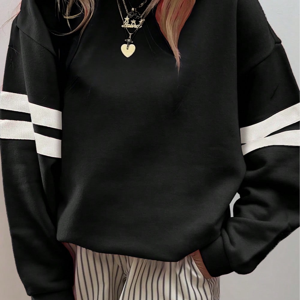 Boho Retro Cream Beige Vintage 90's Star Jean Patch Cotton Mix Long Sleeve Top Pull Over Dolman Sleeve Sweatshirt Pullover