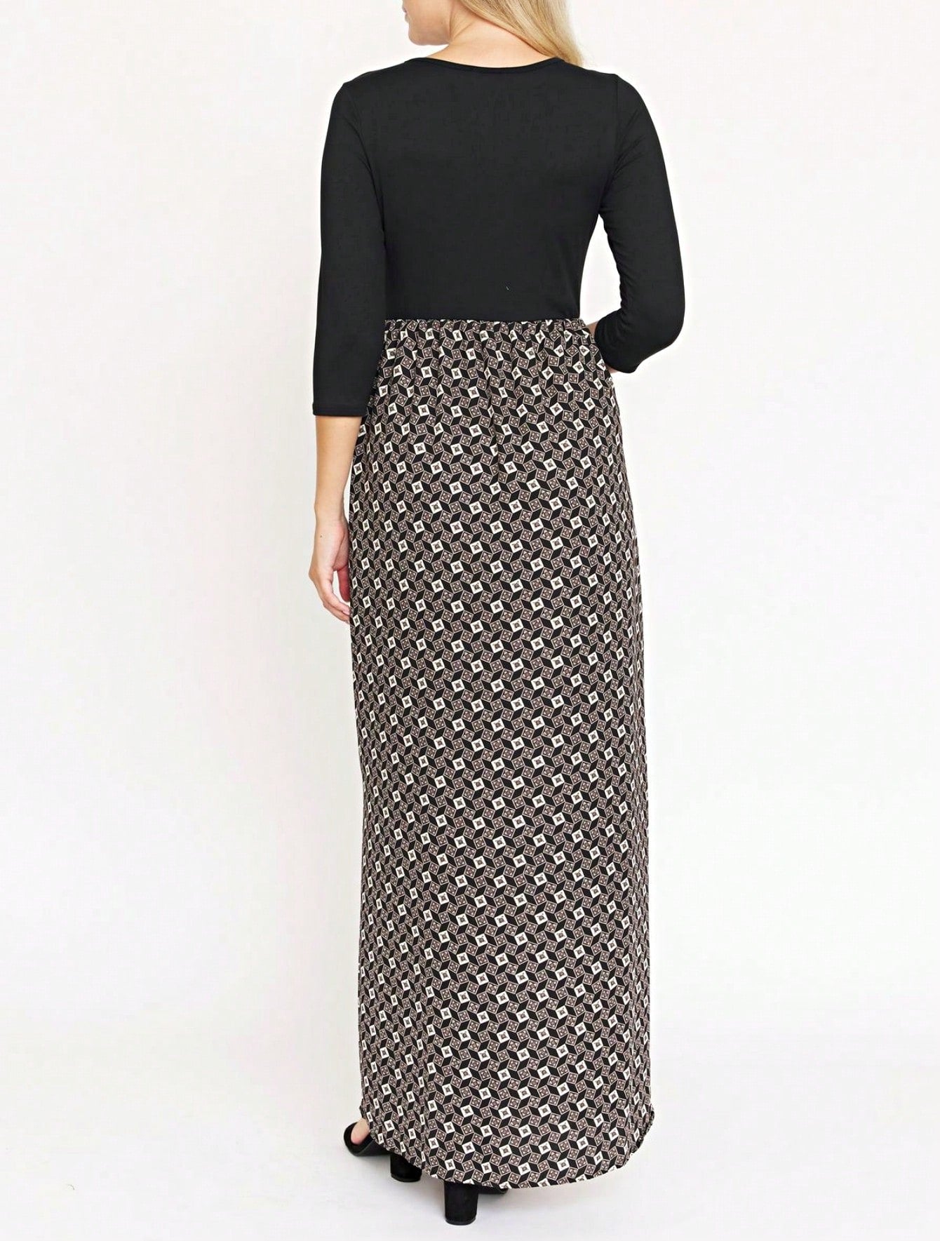 Tiered Tropical Short Sleeve Leaves Floral  Maxi Long Woven Dress