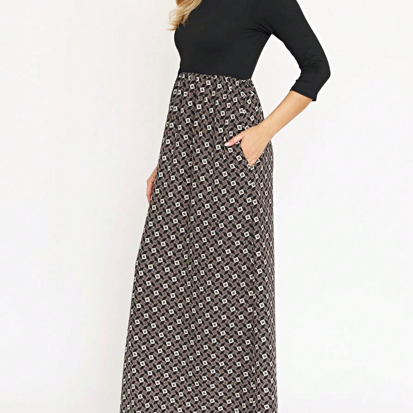 Tiered Tropical Short Sleeve Leaves Floral  Maxi Long Woven Dress