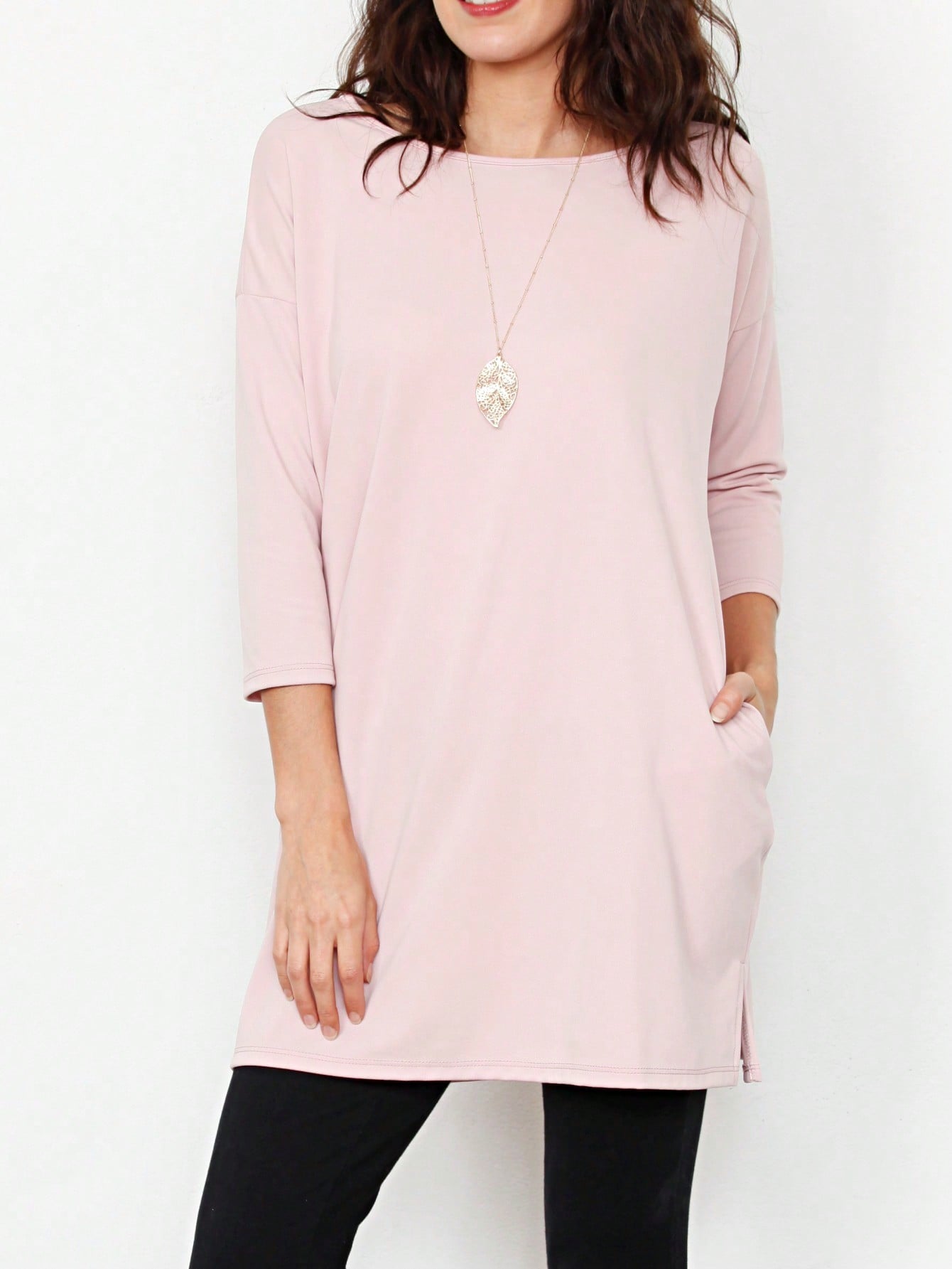 Boho Retro 90'sCheckered Solid Raglan Drop Shoulder Knit Top Sweatshirt Pullover Tunic