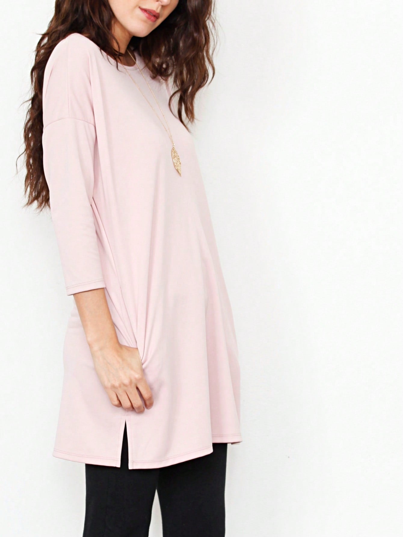 Boho Retro 90'sCheckered Solid Raglan Drop Shoulder Knit Top Sweatshirt Pullover Tunic