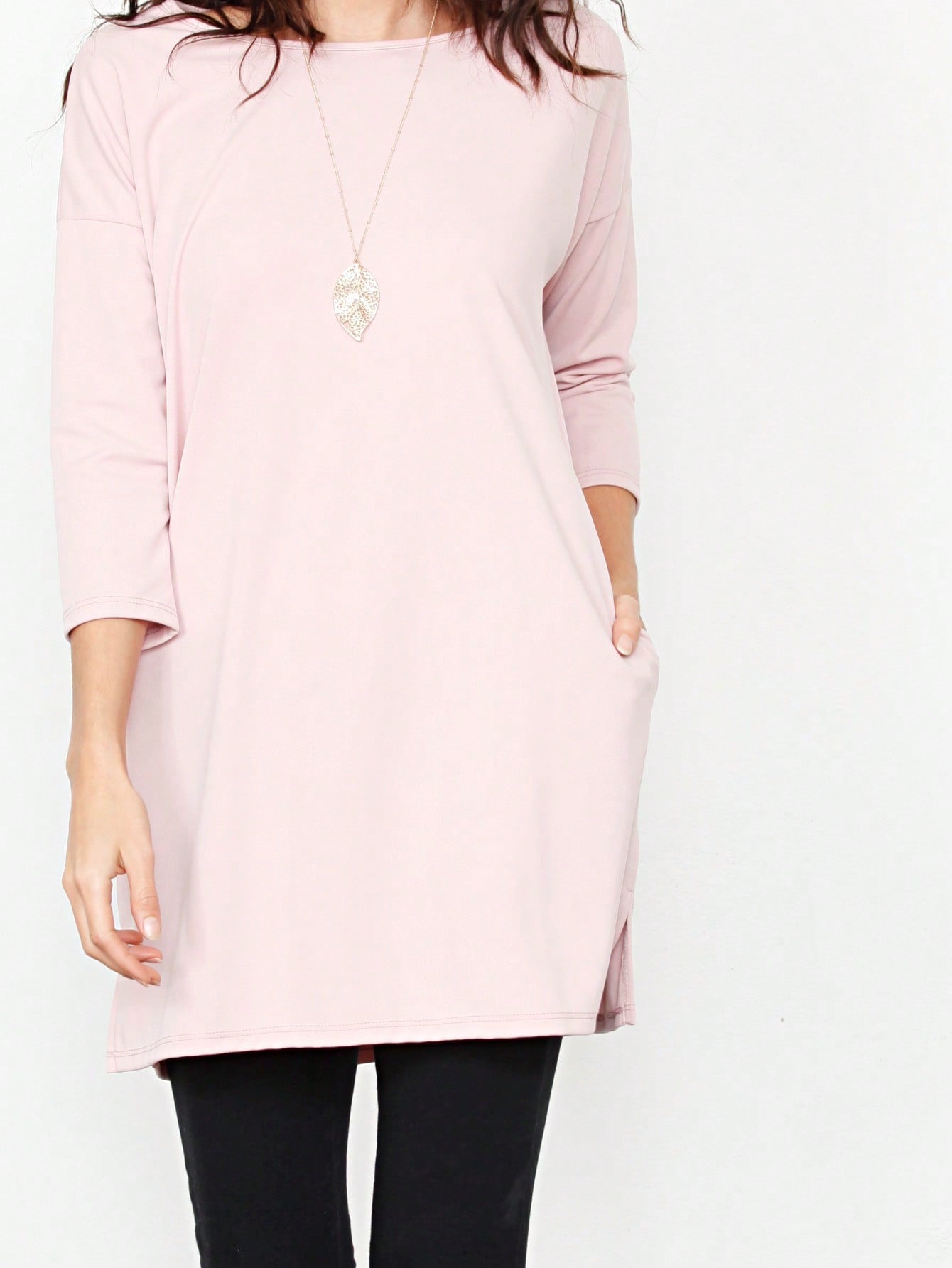 Boho Retro 90'sCheckered Solid Raglan Drop Shoulder Knit Top Sweatshirt Pullover Tunic
