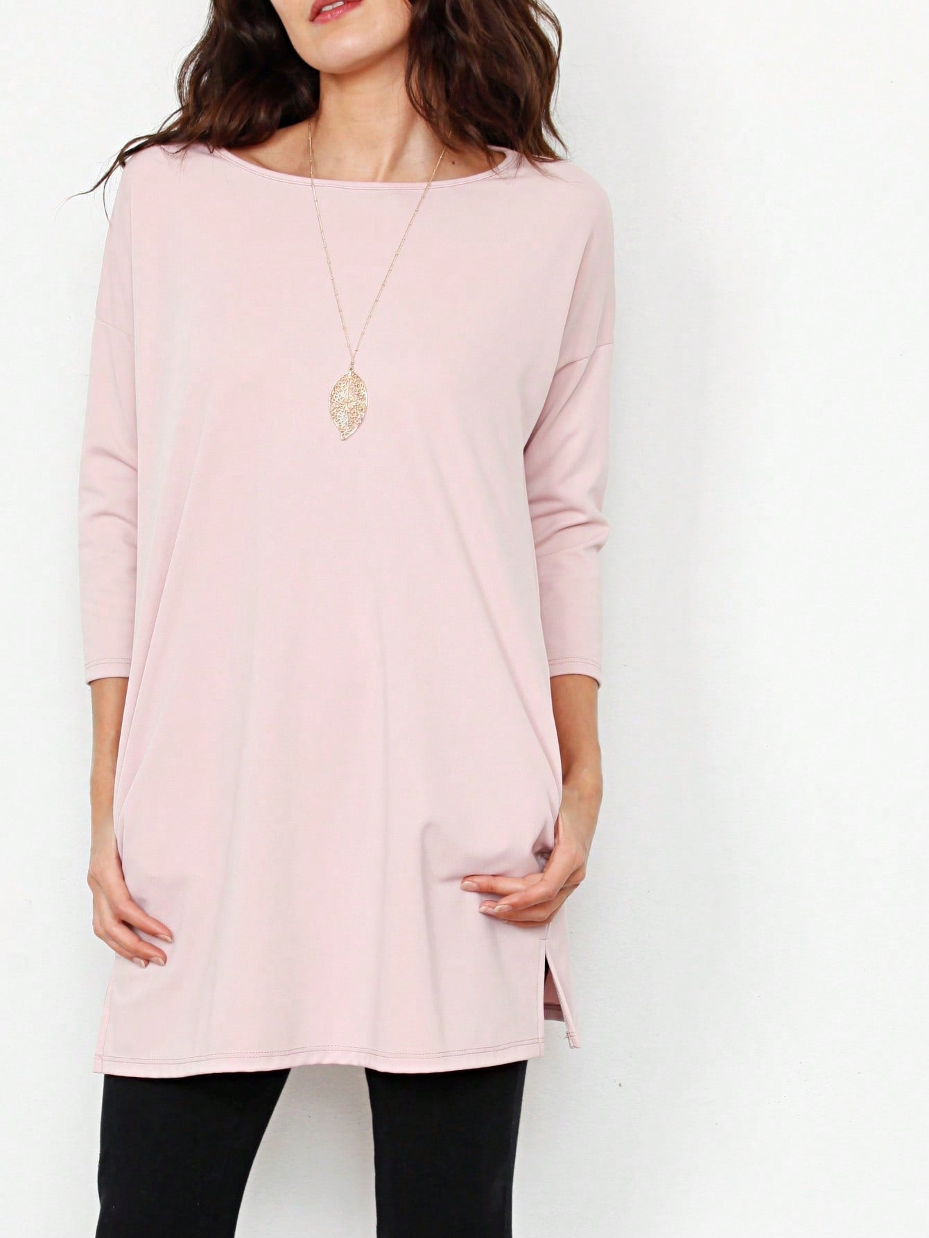 Boho Retro 90'sCheckered Solid Raglan Drop Shoulder Knit Top Sweatshirt Pullover Tunic