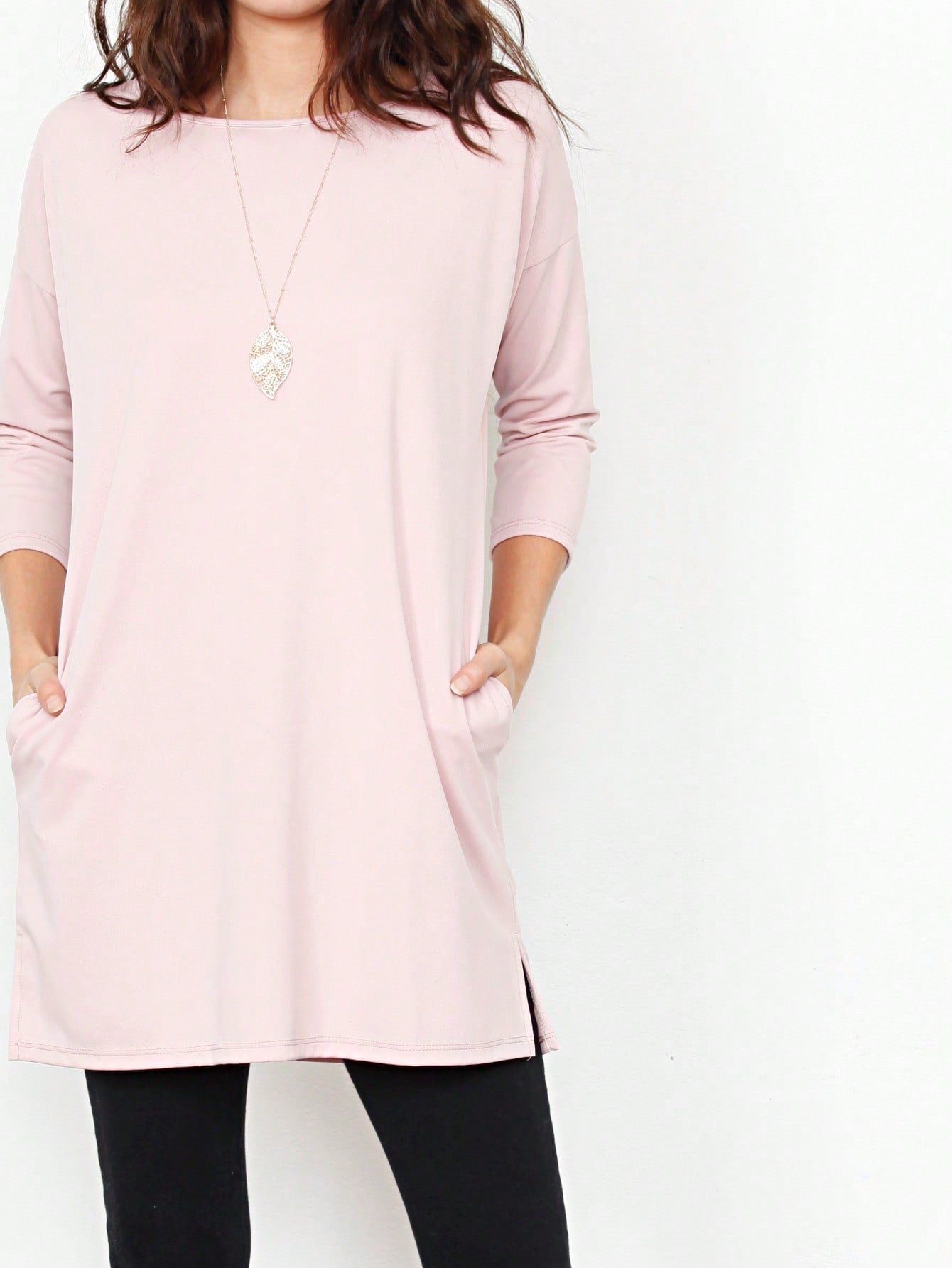 Boho Retro 90'sCheckered Solid Raglan Drop Shoulder Knit Top Sweatshirt Pullover Tunic