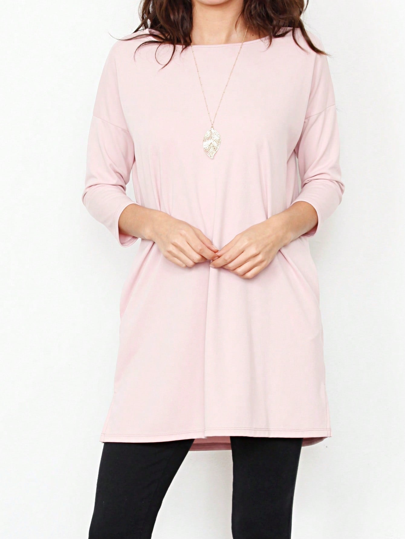Boho Retro 90'sCheckered Solid Raglan Drop Shoulder Knit Top Sweatshirt Pullover Tunic