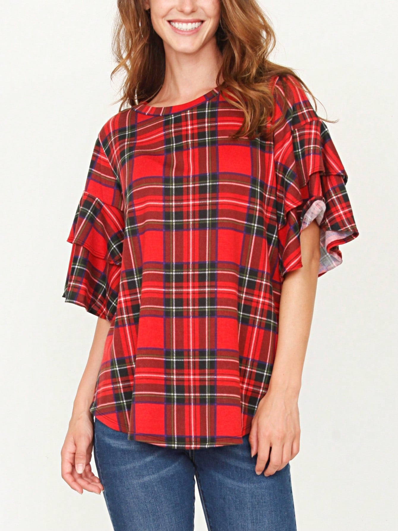 Boho Retro Knot Twisted Front Floral Polka Dot Top Blouse Shirt