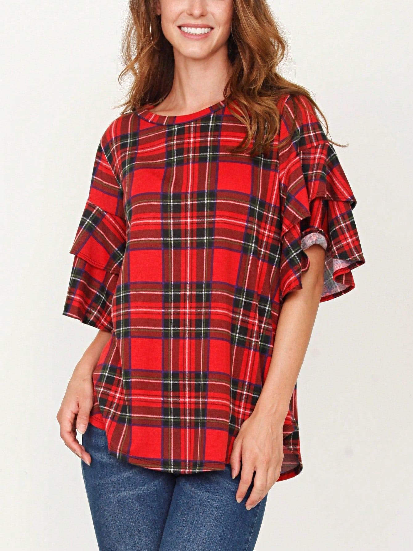 Boho Retro Knot Twisted Front Floral Polka Dot Top Blouse Shirt