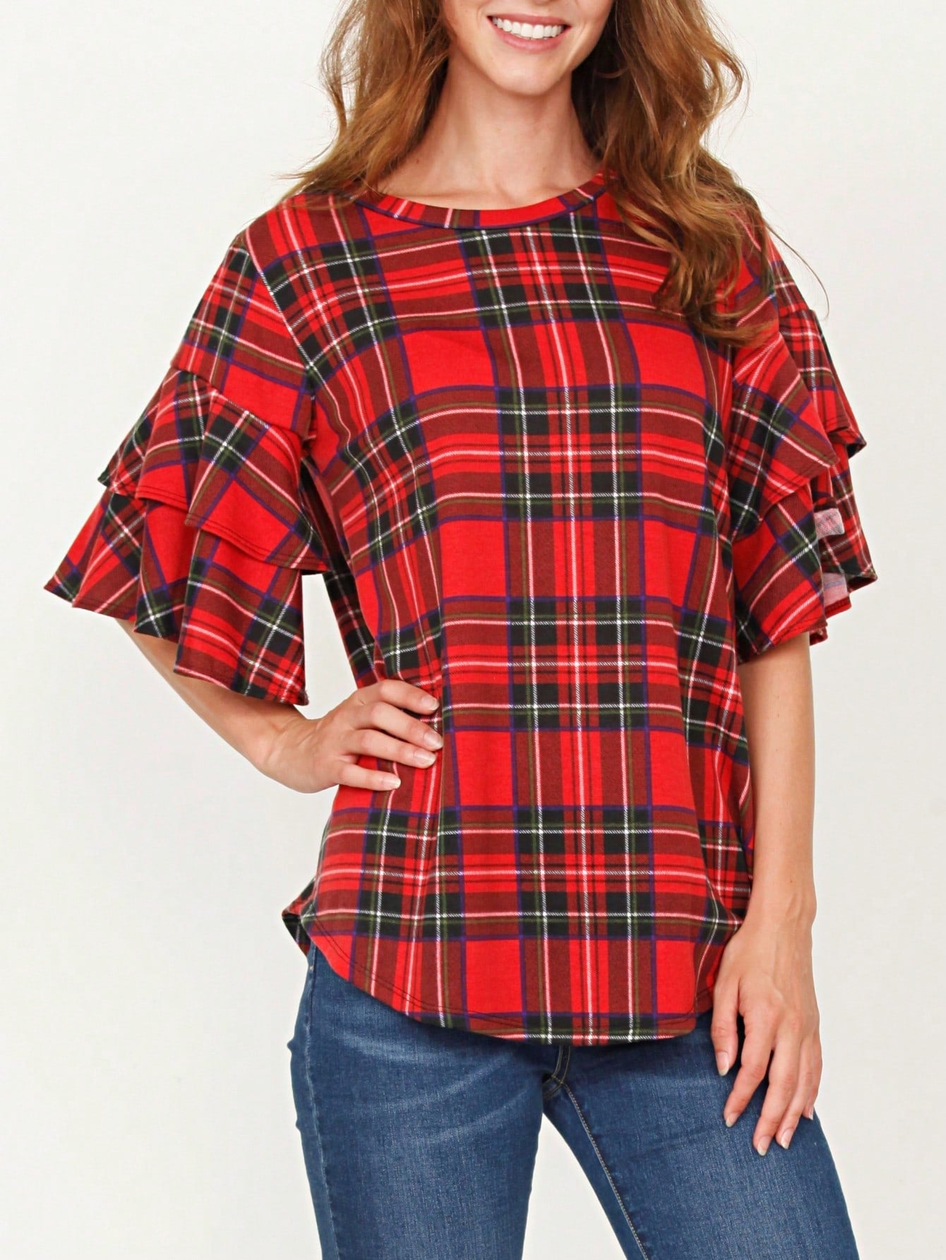 Boho Retro Knot Twisted Front Floral Polka Dot Top Blouse Shirt