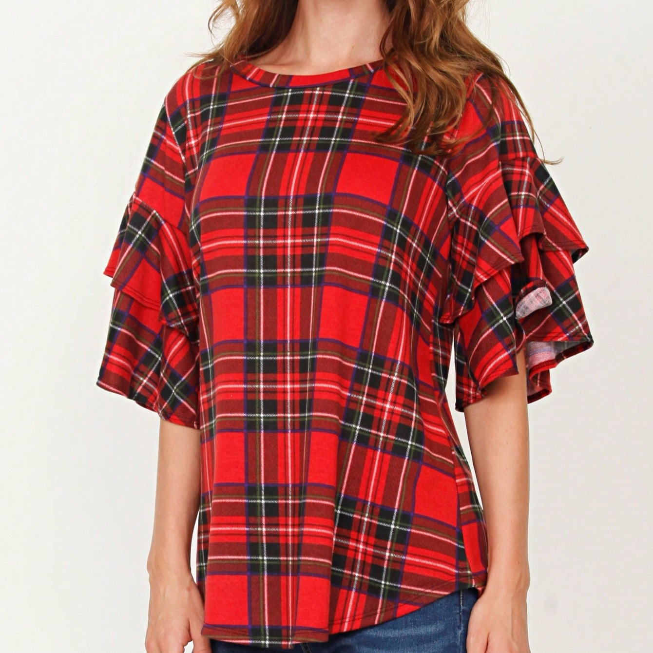 Boho Retro Knot Twisted Front Floral Polka Dot Top Blouse Shirt