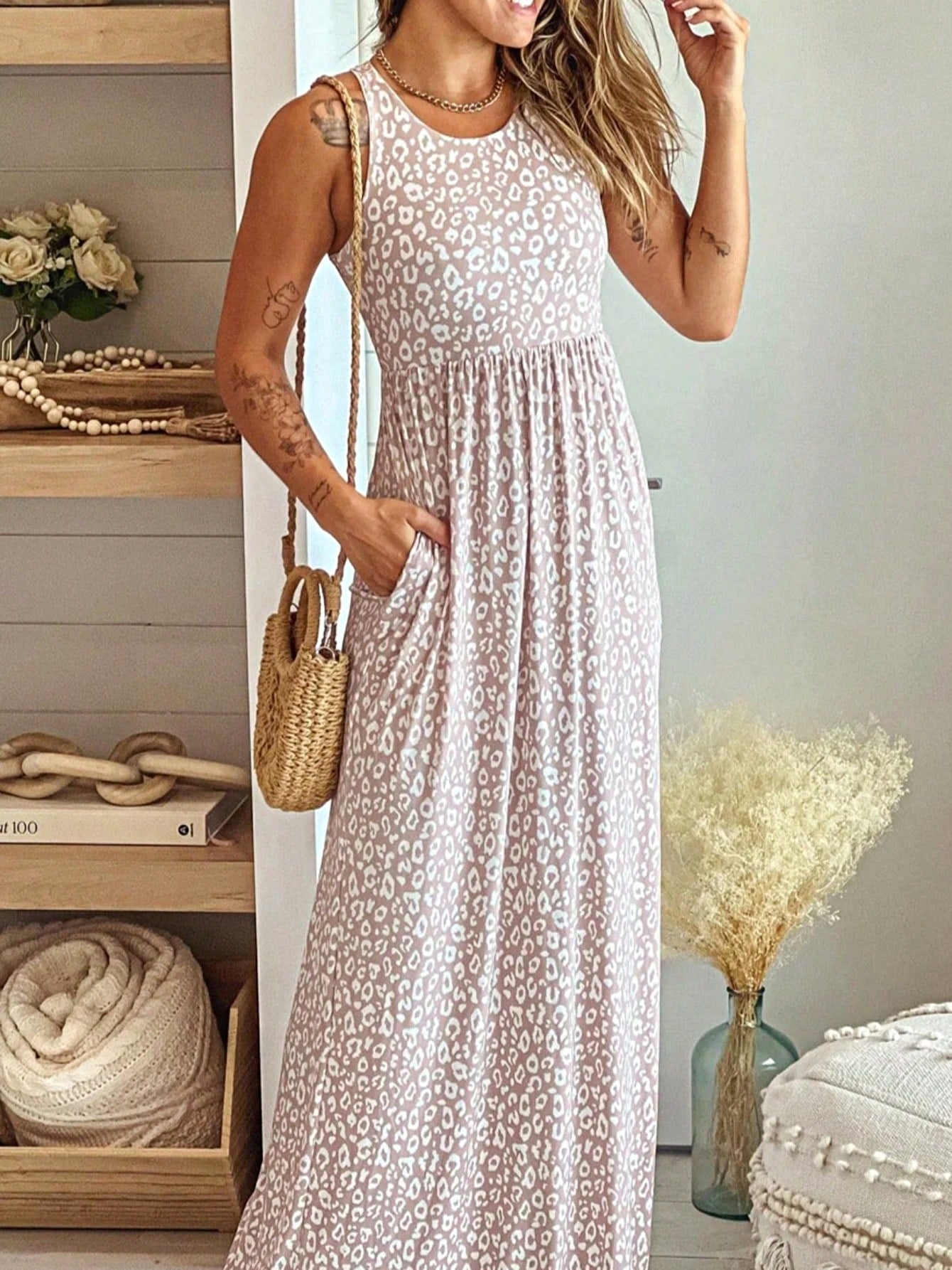 Boho Vacation Blue  Elegant Classic Tiered Maxi Long Shirt  Dress With Belt  Versatile Summer Dress For Women
