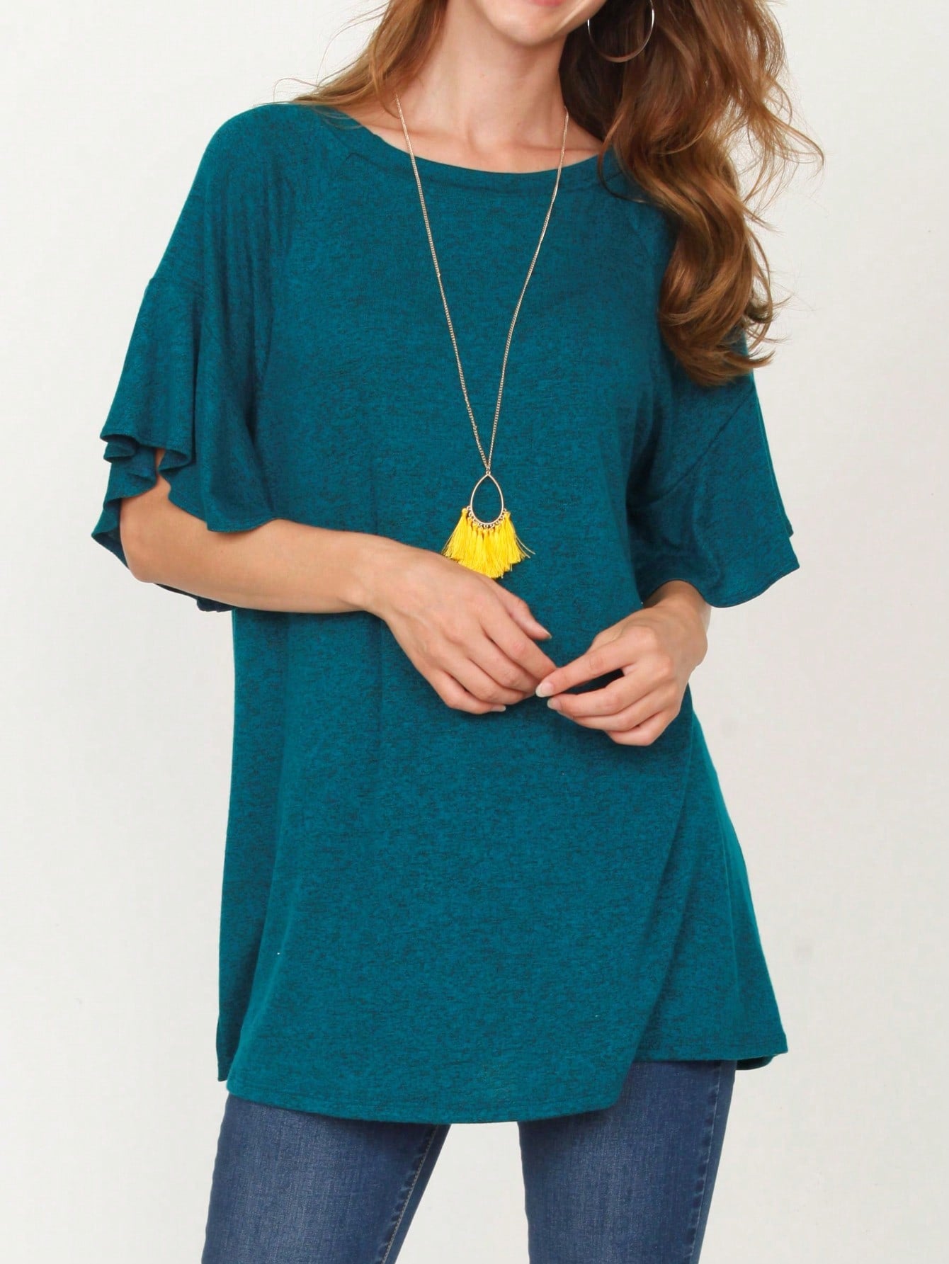 Boho Retro Knot Twisted Front Floral Polka Dot Top Blouse Shirt
