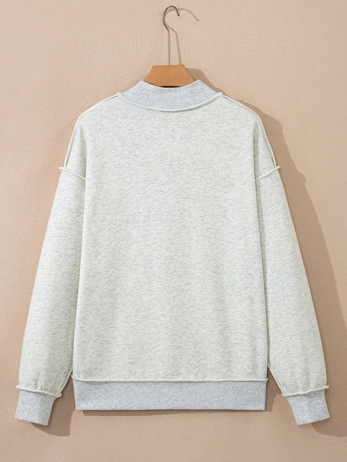 Mock Neck Boho Retro 60's Cotton Drop Shoulder Mock Neck Oversized Mock Neck DolmanTop  SweatShirt