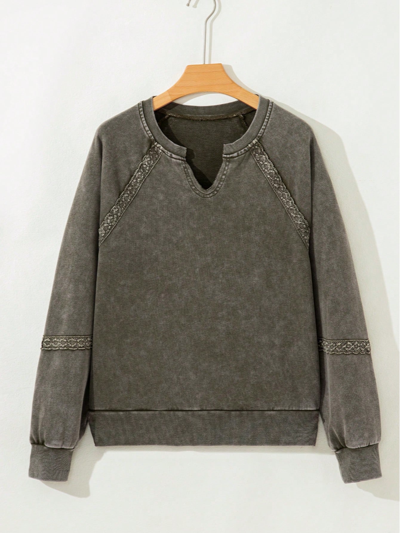 Boho Retro 60's Cotton Mix  Drop Shoulder Mineral Acid Washed Oversized Raglan Dolman Sweat Shirt