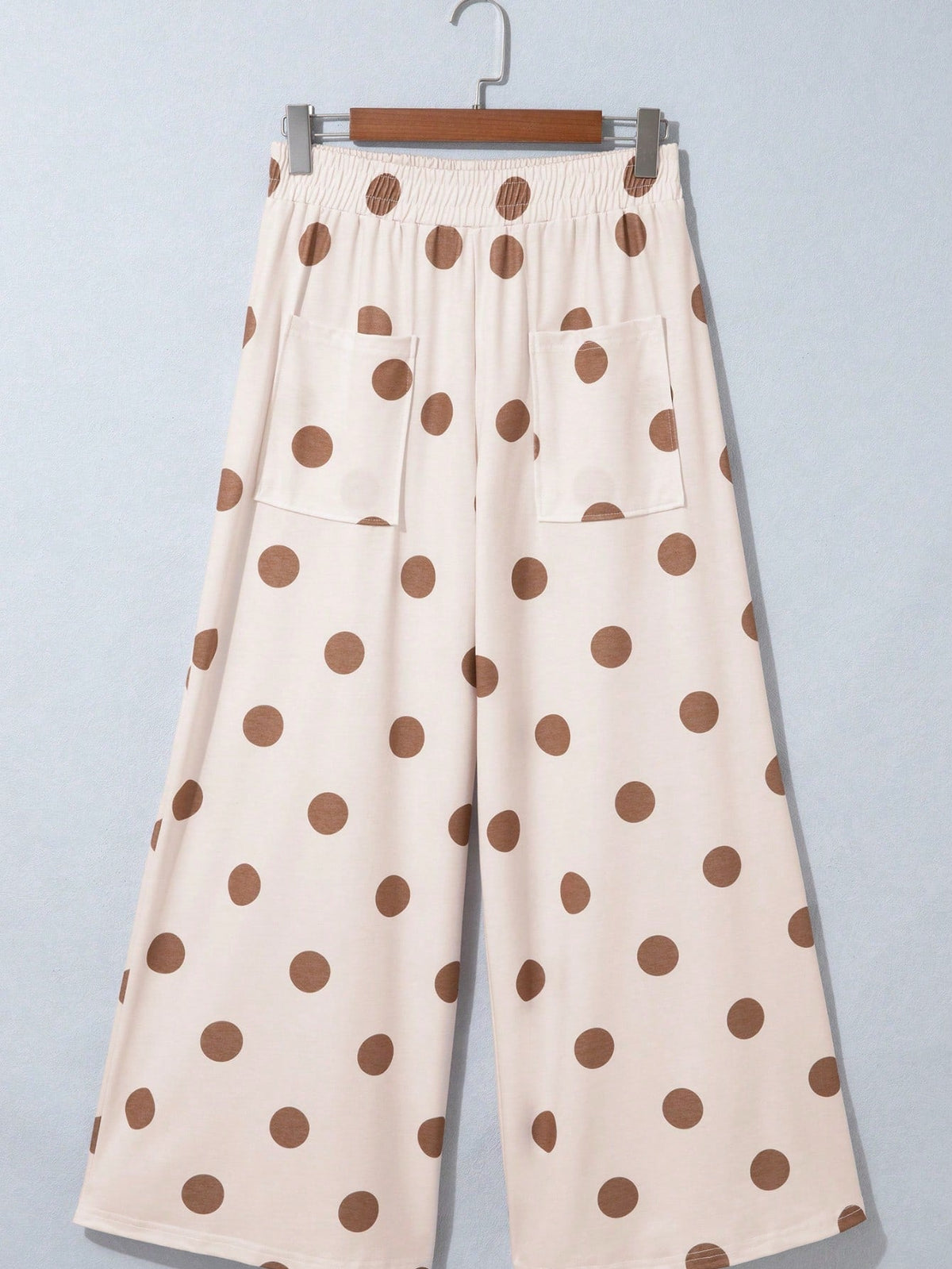 Pocket Polka Dot  Wide Leg Lounge Vintage Charcoal Navy Black Sage Log Pants Small To 3 XL Plus