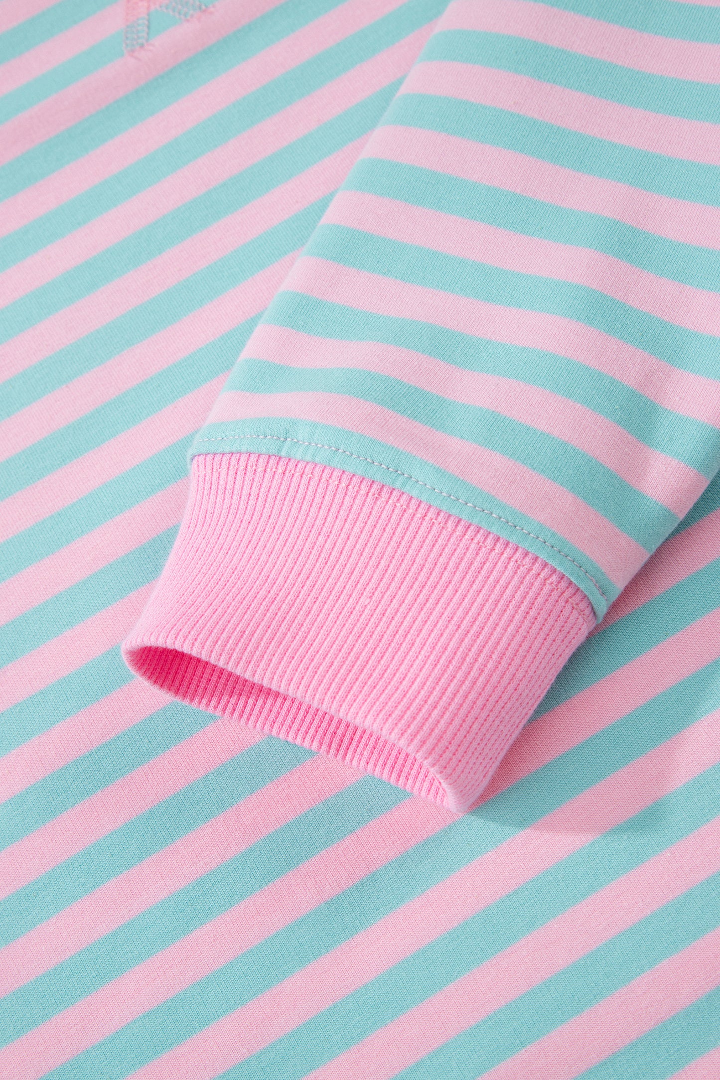 Yellow Stripe Color Block Detail Long Sleeve Pullover Elastic Waist Pull On Shorts 2pcs Set