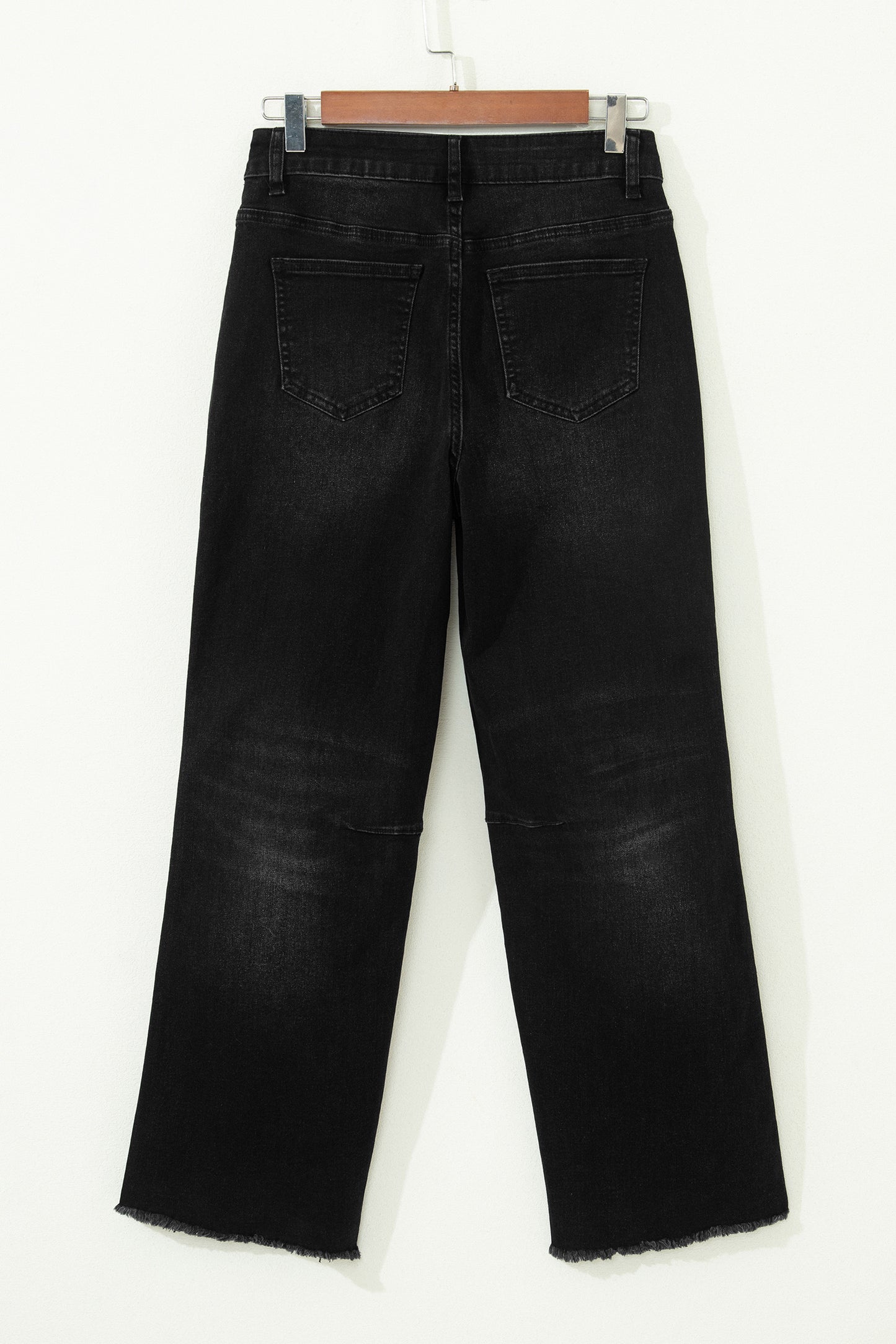 Beau Blue Frayed Cropped Straight Jeans