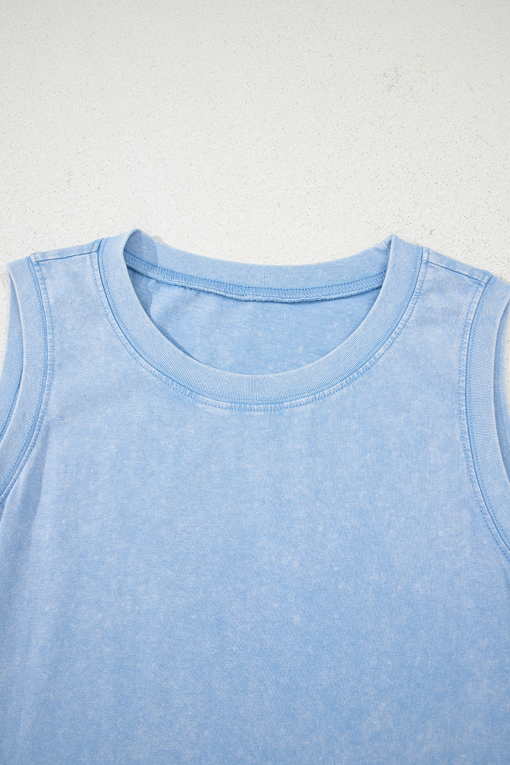 Beau Blue Mineral Wash Pocket Tank Mini Dress