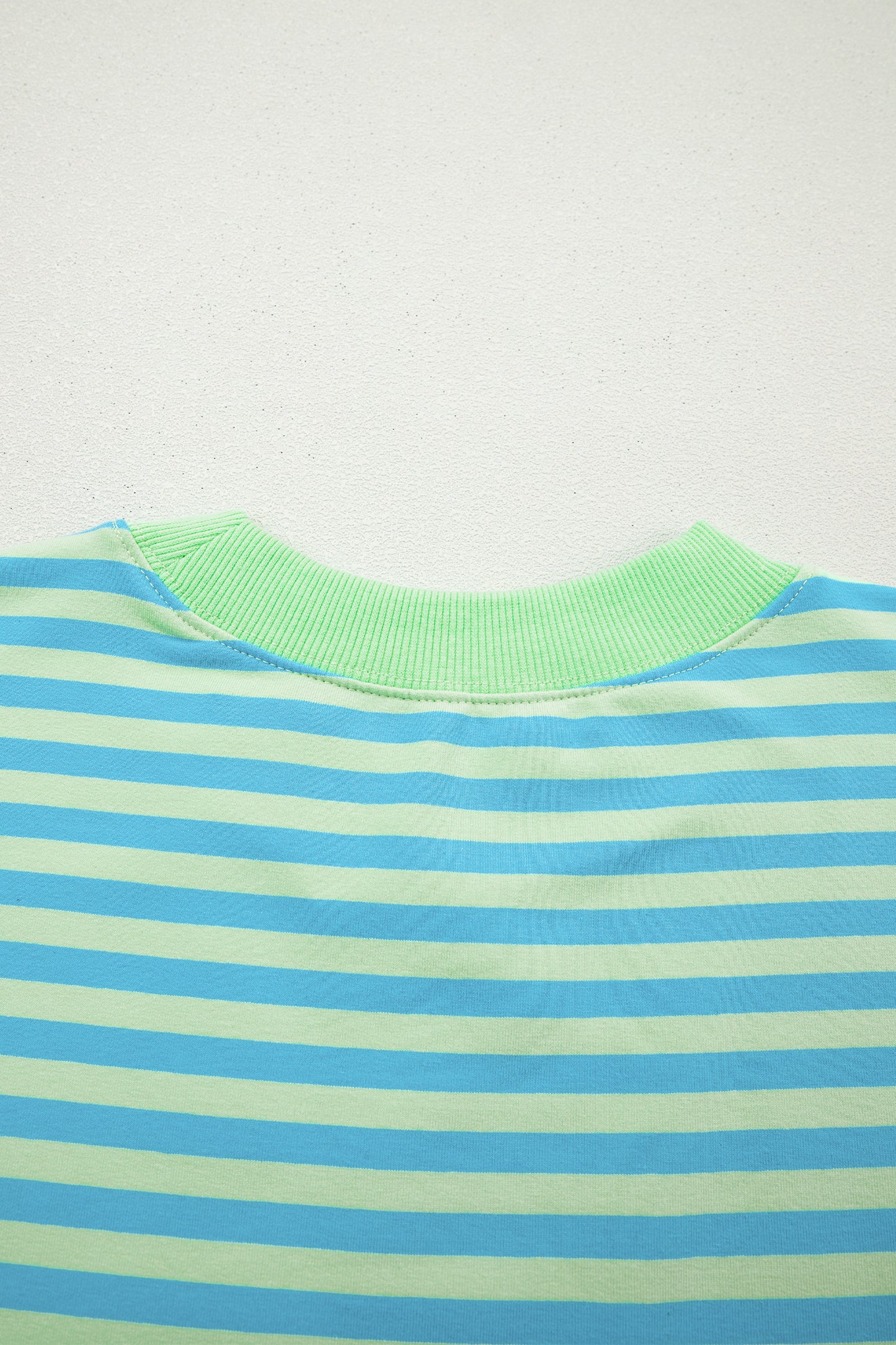 Yellow Stripe Color Block Detail Long Sleeve Pullover Elastic Waist Pull On Shorts 2pcs Set