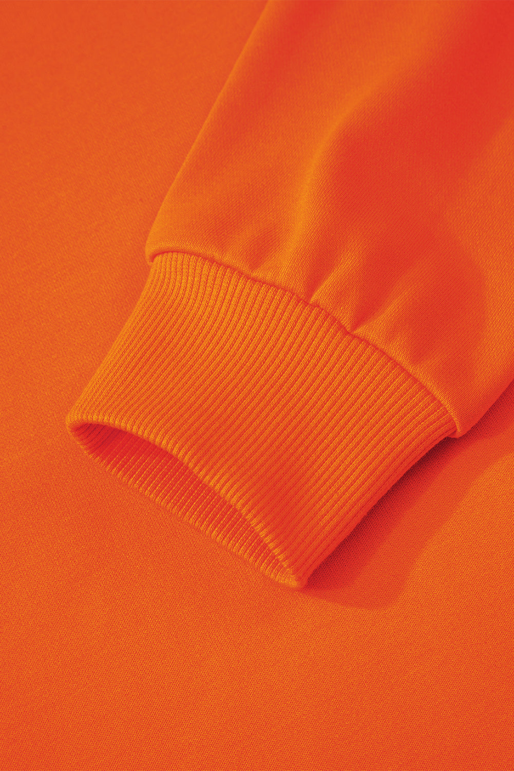 Orange Preppy Striped Sleeve Loose Sweatshirt