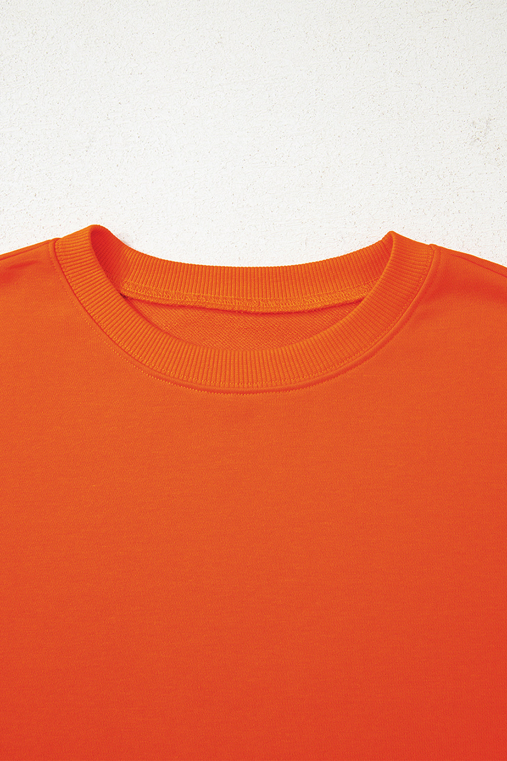 Orange Preppy Striped Sleeve Loose Sweatshirt