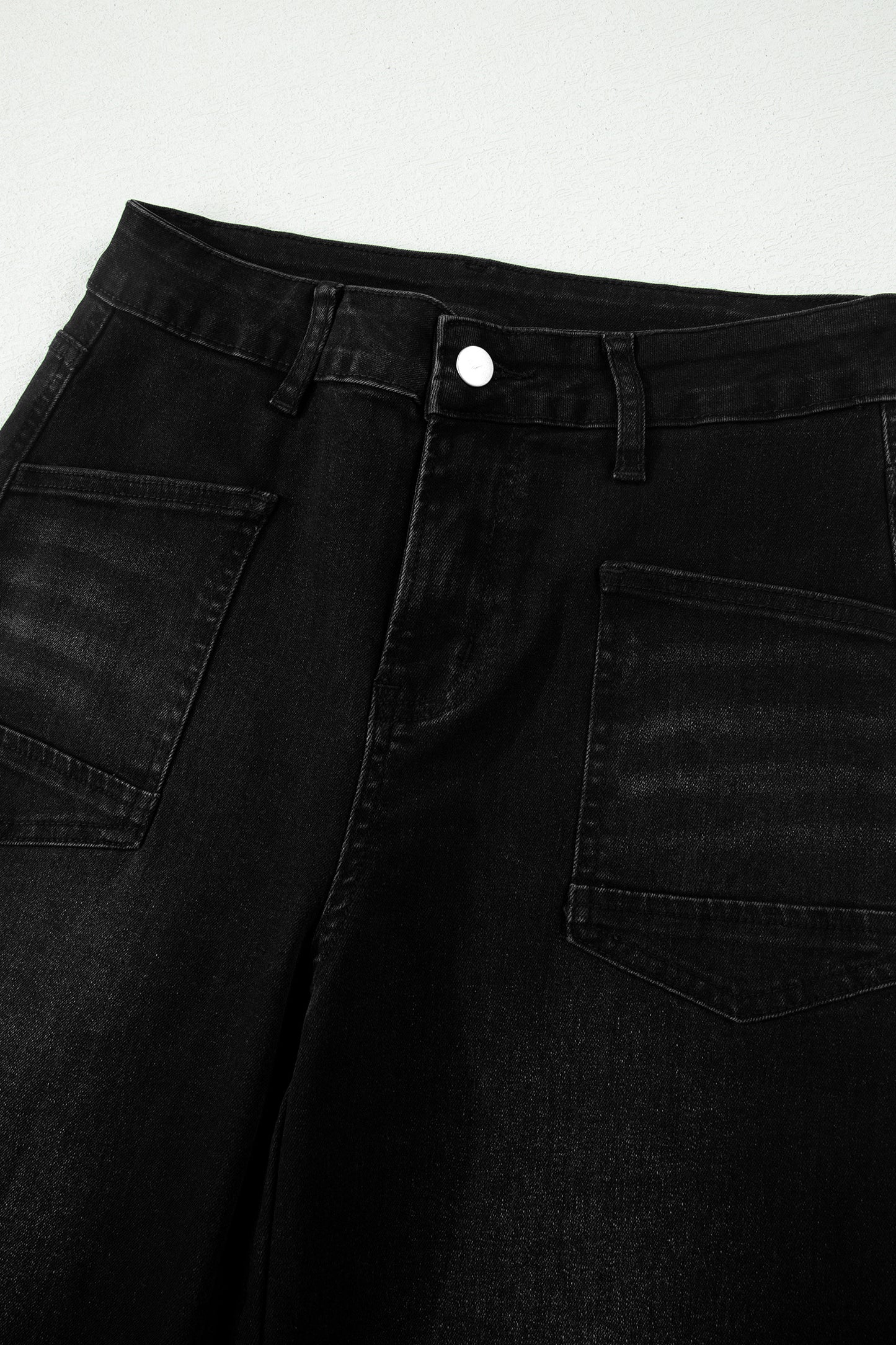 Beau Blue Frayed Cropped Straight Jeans